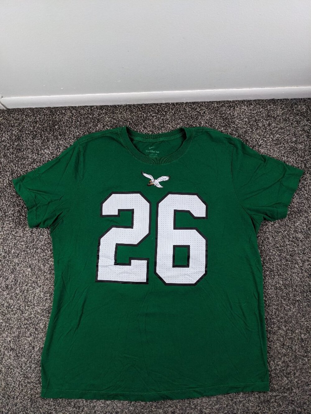 Saquon Barkley Philadelphia Eagles Shirt Jersey Nike Kelly Green Mens XL